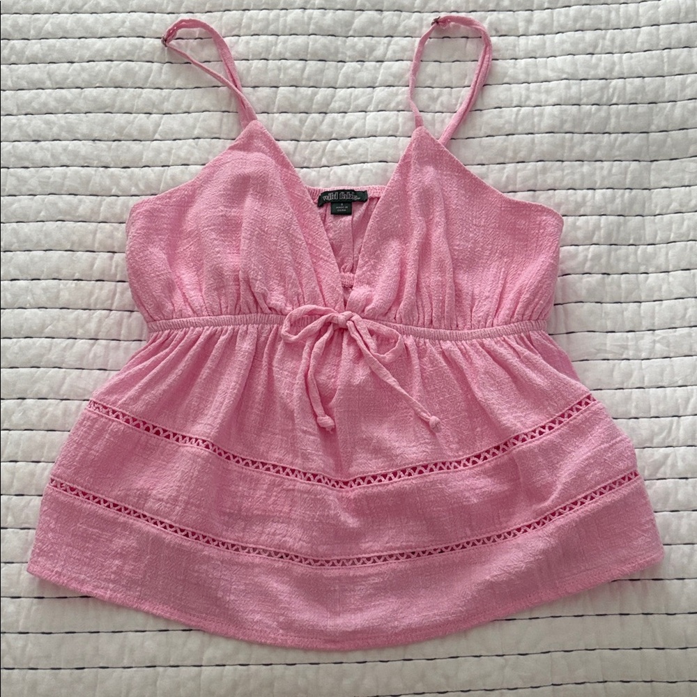 Wild Fable Pink Textured Top